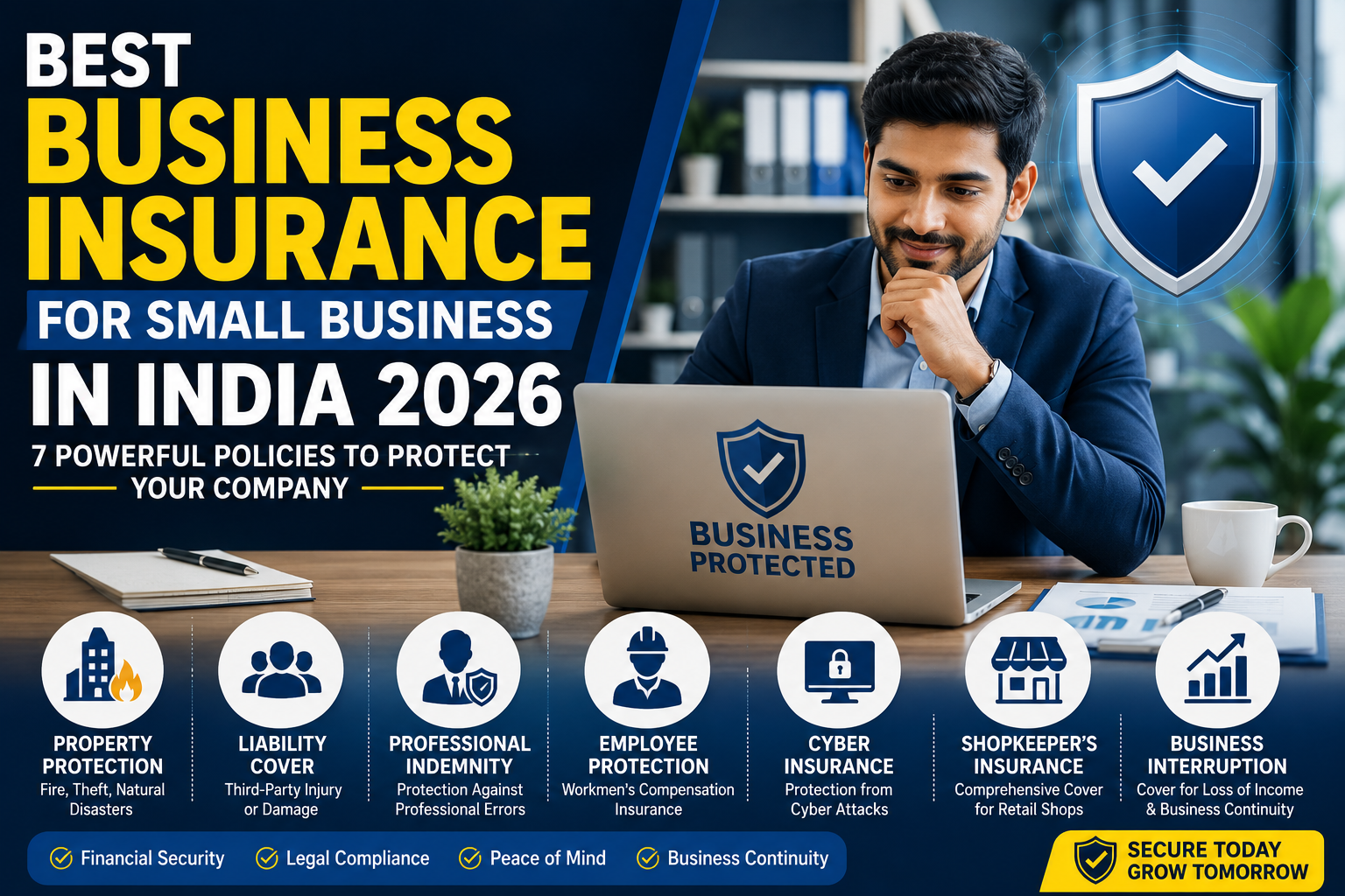 Best Business Insurance for Small Business in India 2026: 7 Powerful Policies to Protect Your Company